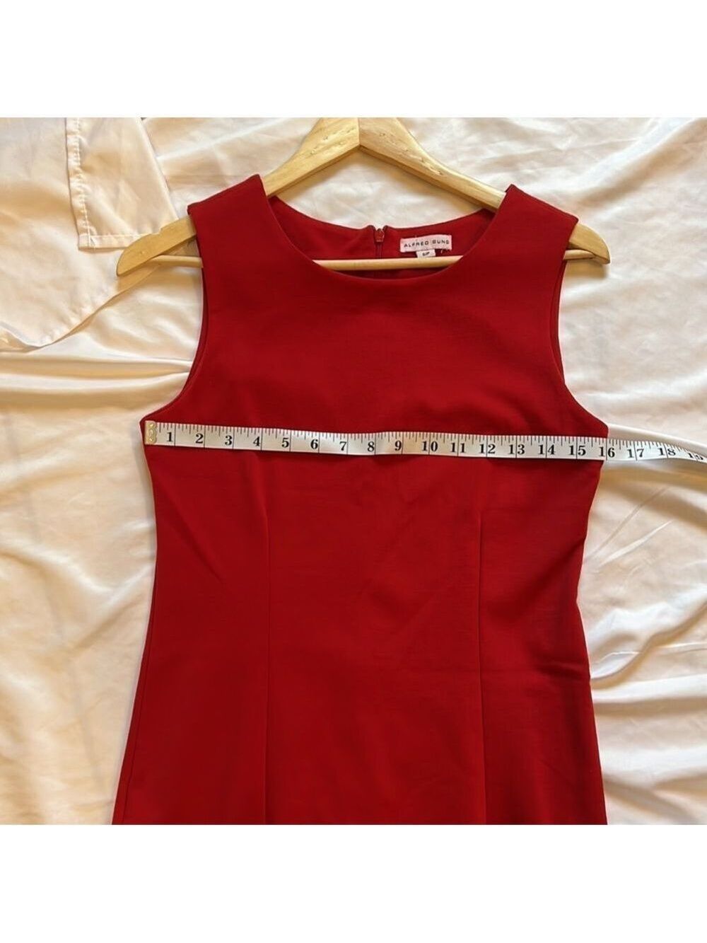 ALFRED SUNG Red Sheath Dress Size Small - Picture 7 of 10